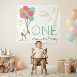 Tapiz Snoopy y Globos Cumpleaños 1º