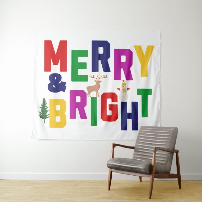 Tapiz Snowman, reno de pino blanco y brillante (In situ (horizontal))