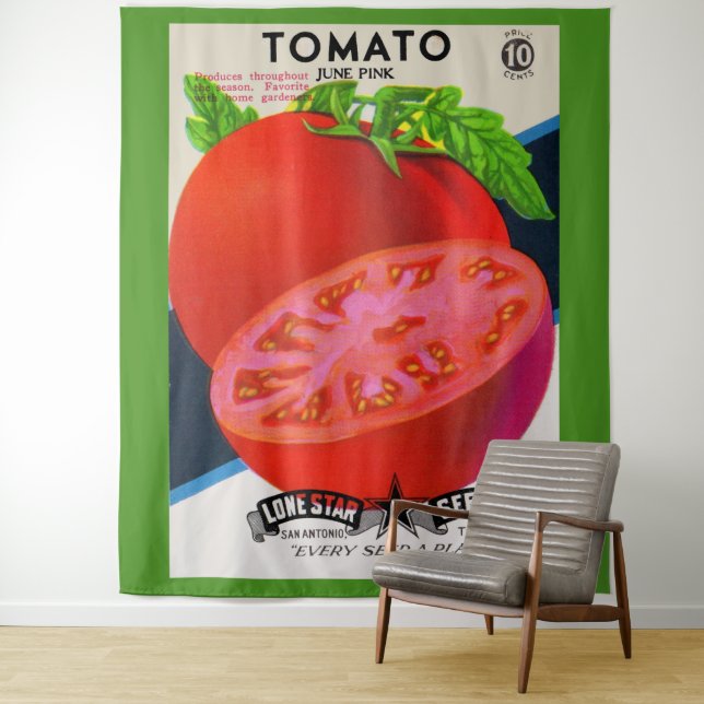 Tapiz Sobre de semillas de tomate de estampado de los añ (In situ)