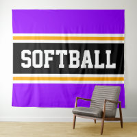 SOFTBALL Rosa Brillante Negro Naranja Rayas de Car