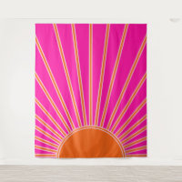 Sol Sunrise Caliente Rosa Y Naranja Preppy Sunshin