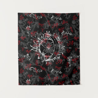 Tapiz Sol y luna, Wicca, bruja, pagano, Halloween