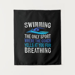 Tapiz Sólo Deporte De Natación Donde Entrenador Regalos