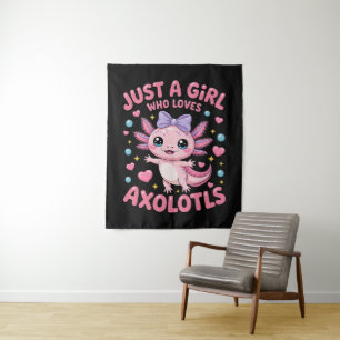 Tapiz Sólo Una Chica Que Ama Axolotls