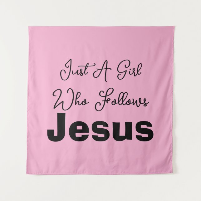 Tapiz Solo una chica que sigue a Jesús (Anverso)