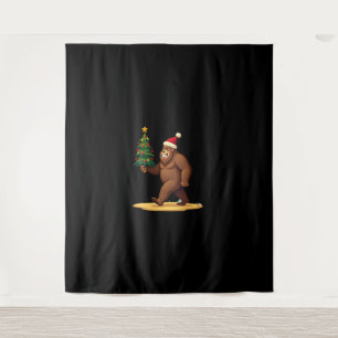 Tapiz Sombrero de Santa para árbol de Navidad Bigfoot (1