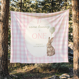Tapiz Some Bunny is One Birthday Personalized Banner 