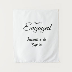 Tapiz Somos pareja comprometida nombre romántico elegant