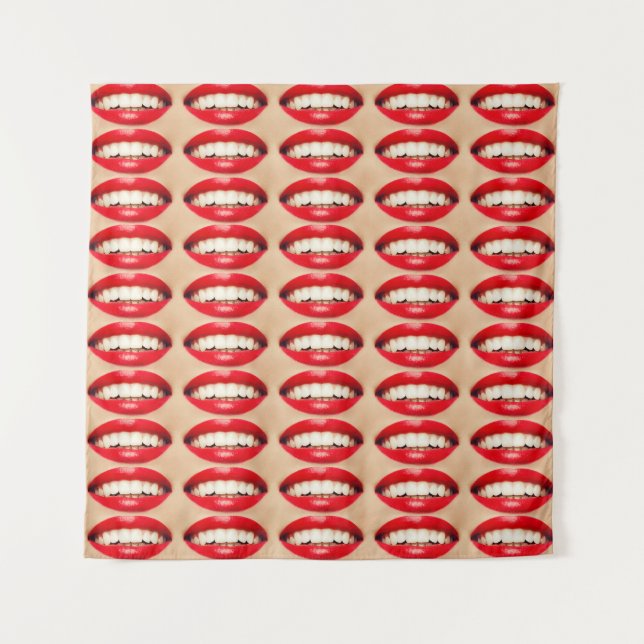 Tapiz Sonrisa perfecta Femme Fatale Pop-art (Anverso)