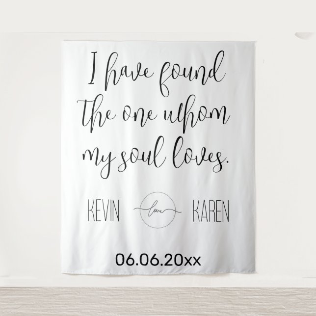 Tapiz Soulful Union Customizable Wedding Backdrop (Anverso)
