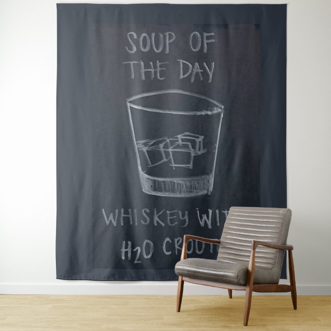Tapiz SOUP of the DAY, WHISKEY con H20 CROUTONS (In situ)