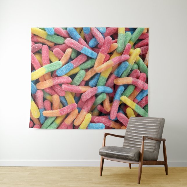 Tapiz Sour Gummy Worms (In situ (horizontal))