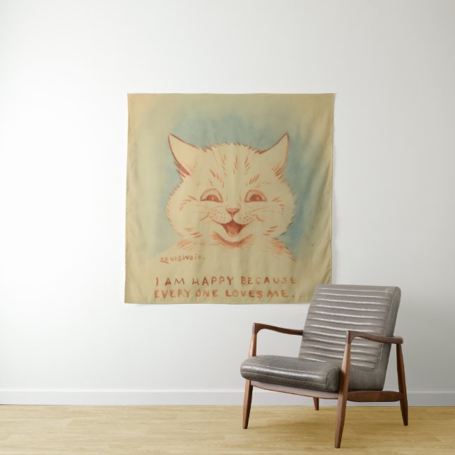 Tapiz Soy Feliz Porque Todos Me Aman (Buen Gatito) (In situ)