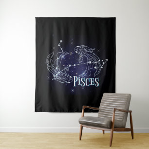 Tapiz Soy Piscis del Zodiaco. Signo de Piscis del Zodiac