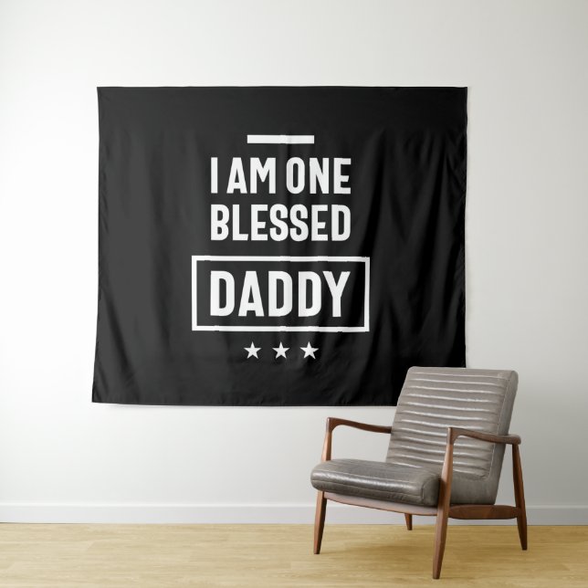 Tapiz Soy Un Papá Bendito | Regalo de padre (In situ (horizontal))