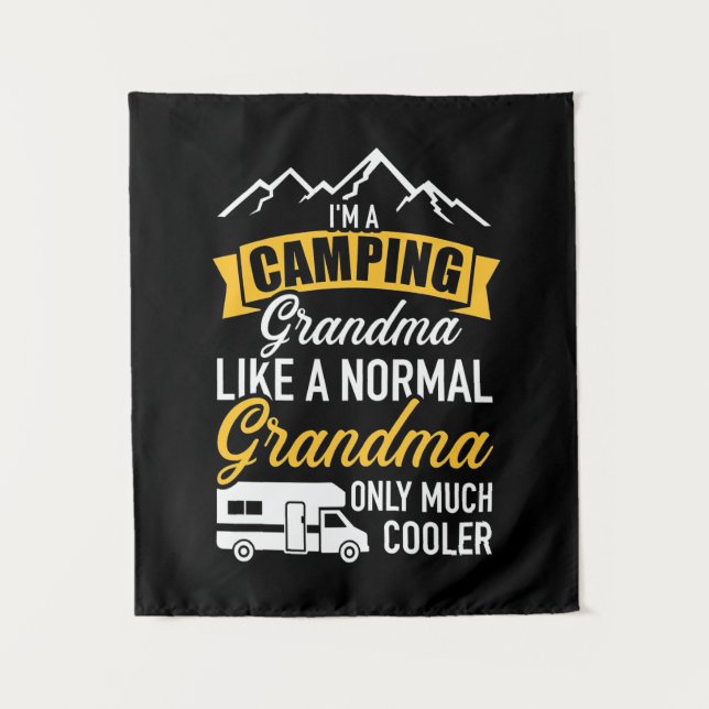 Tapiz Soy una abuela de camping (Anverso)