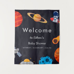 Tapiz Space Boy Planets Cute Astronauta Baby Shower