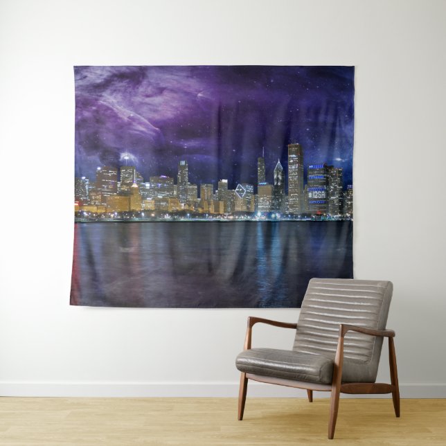 Tapiz Spacey Chicago Skyline (In situ (horizontal))