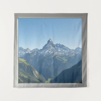 Tapiz Square Window with Views of the Swiss Alps