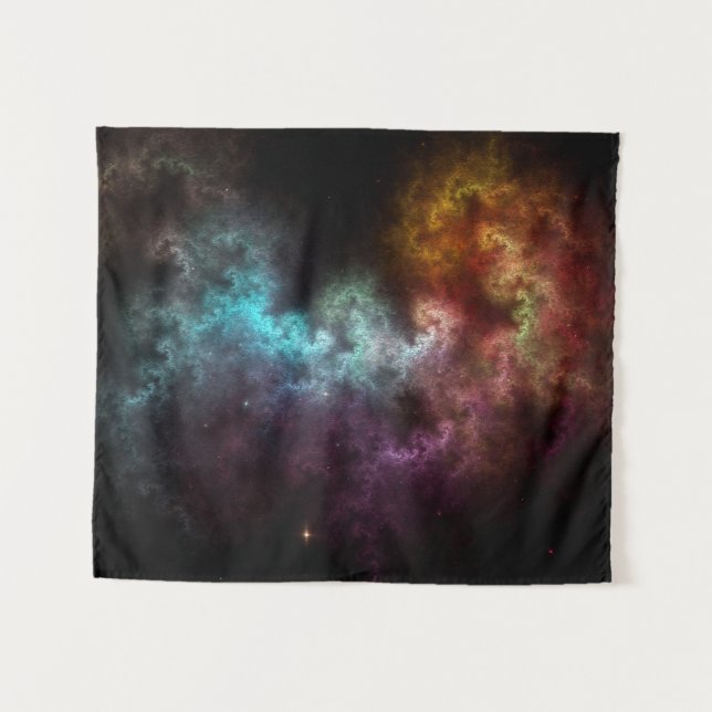 Tapiz Squiggley Nebula Star Dust Cloud CRQENH (Anverso (horizontal))