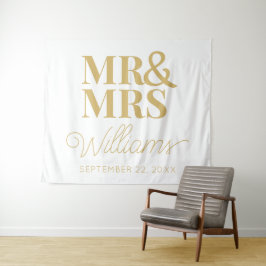 Tapiz Sr. Mrs. Boda Bridal Shower Modern Backdrop