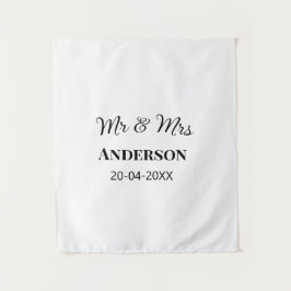 Tapiz Sr. y Sra. añada apellido fecha año de boda favor 