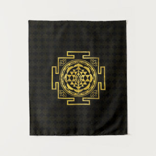 Tapiz Sri de oro Yantra/Sri Chakra