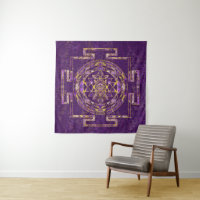 Sri Yantra/amatista y oro de Sri Chakra
