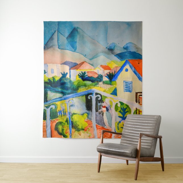 Tapiz St Germain cerca de Túnez | Auguste Macke | (In situ)