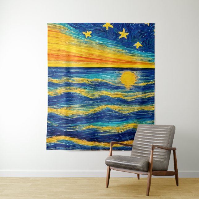 Tapiz Starry Ocean Night Sky (In situ)