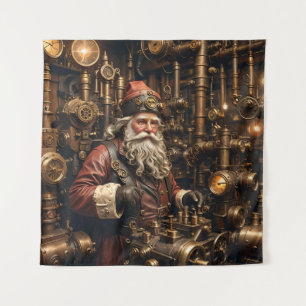 Tapiz Steampunk Santa Tapestry