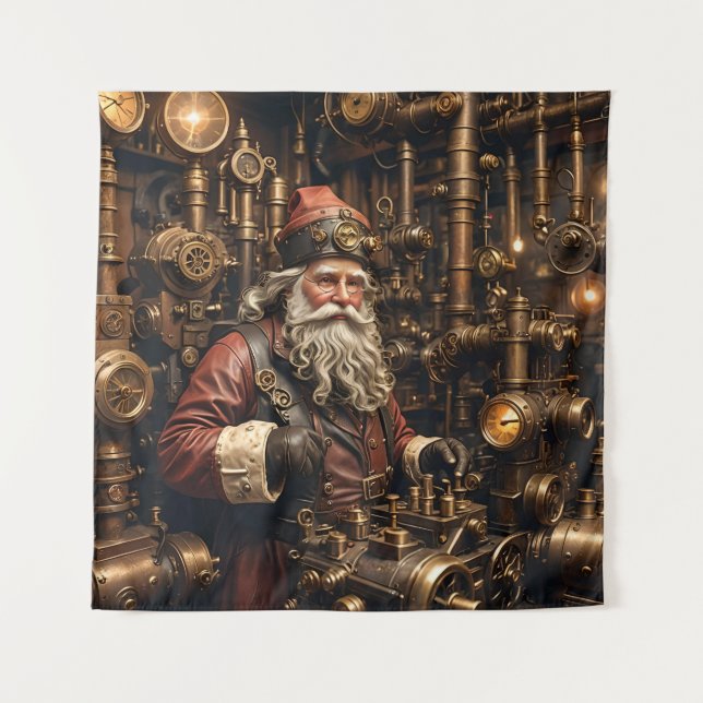 Tapiz Steampunk Santa Tapestry (Anverso)