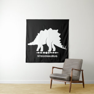Tapiz Stegosaurus Dinosaur Silhouette Tapestry