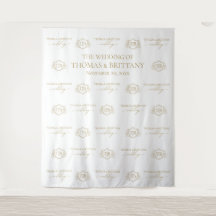 Tapiz Step and repeat backdrop wedding elegant mon