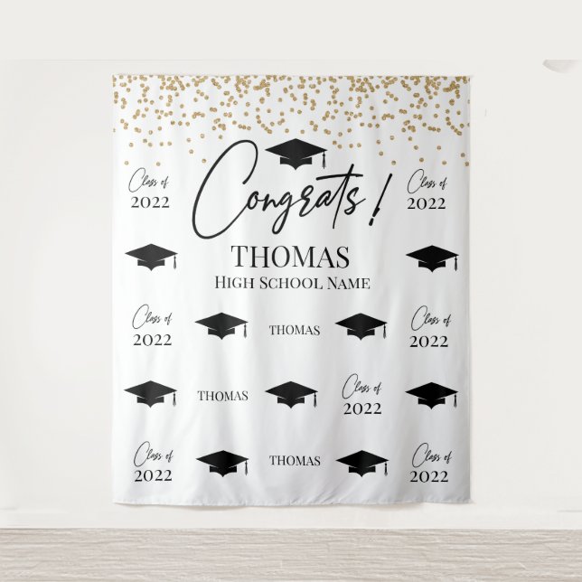 Tapiz Step and repeat Graduation Backdrop banner  (Anverso)