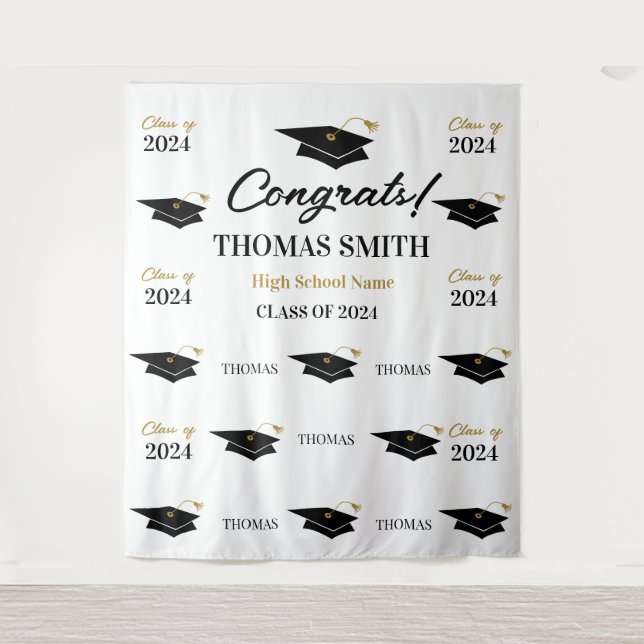 Tapiz Step and repeat Graduation Backdrop banner  (Anverso)
