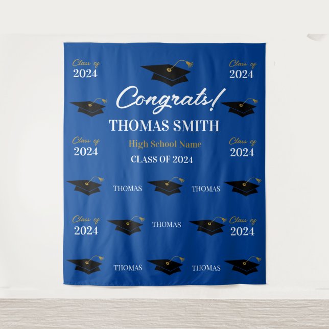Tapiz Step and repeat Graduation Backdrop banner  (Anverso)