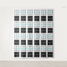 Tapiz  Step & Repeat Business Backdrop Two Logo Banner