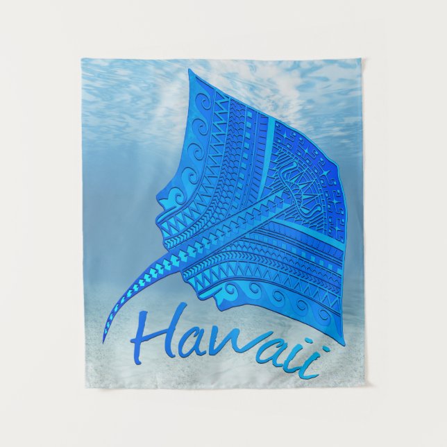 Tapiz Stingray tribal hawaiano (Anverso)