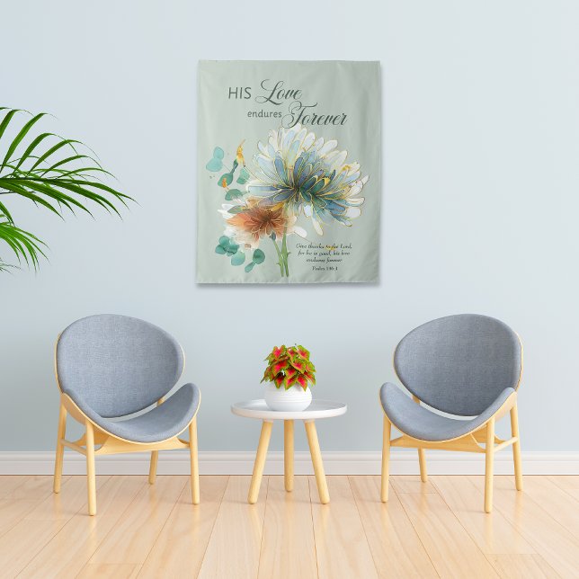 Tapiz Su amor perdura para siempre la escritura verde (Subido por el creador)