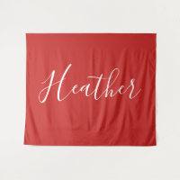 Su guión blanco Personalizado en rojo