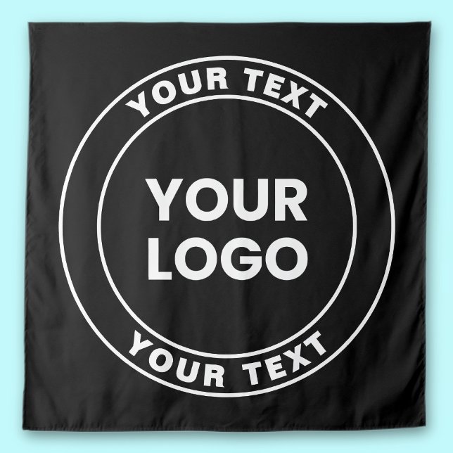 Tapiz Su logotipo cargado + texto circular en negrita  (Subido por el creador)