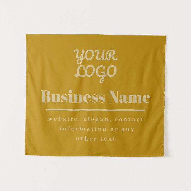 Tapiz Su logotipo retro-moderno oro oscuro y ligero (Anverso (horizontal))