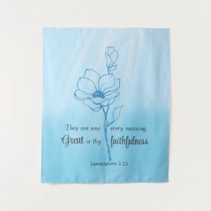 Tapiz Su misericordia es nueva cada mañana versículo de 