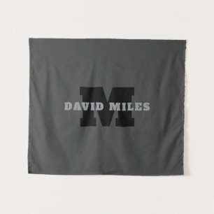 Tapiz Su nombre o nombre comercial   Gris Masculino Mode