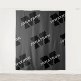 Tapiz Su nombre o nombre comercial | Gris Masculino Mode