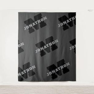 Tapiz Su nombre o nombre comercial   Gris Masculino Mode