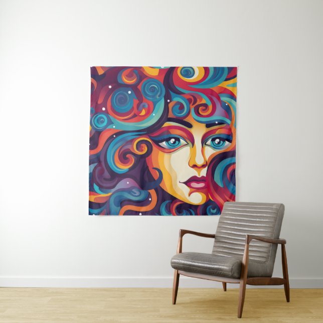 Tapiz Sueño y vibrante remolino de emociones (In situ)