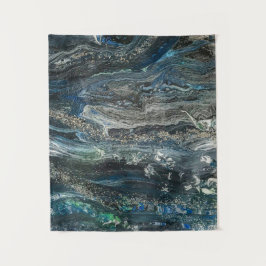 Tapiz Sueños de la pintura acrílica del Océano 19 en gri