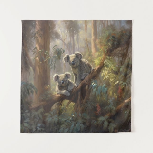 Tapiz Sueños del Bosque de Koalas (Anverso)